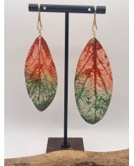 EDICIÓN "TRANSPARENCIA" PENDIENTES ARTESANOS DE HOJA  NATURAL