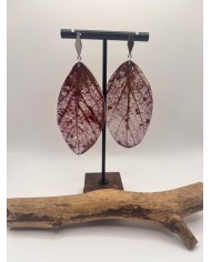 EDICIÓN  "TRANSPARENCIA" PENDIENTES ARTESANOS DE HOJA NATURAL