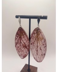 EDICIÓN  "TRANSPARENCIA" PENDIENTES ARTESANOS DE HOJA NATURAL