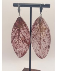 EDICIÓN  "TRANSPARENCIA" PENDIENTES ARTESANOS DE HOJA NATURAL