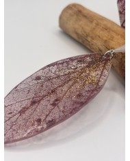 EDICIÓN  "TRANSPARENCIA" PENDIENTES ARTESANOS DE HOJA NATURAL