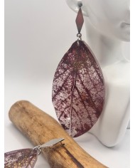 EDICIÓN  "TRANSPARENCIA" PENDIENTES ARTESANOS DE HOJA NATURAL