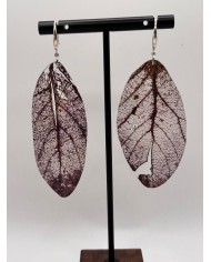 "EDICIÓN TRANSPARENCIA" PENDIENTES ARTESANOS DE HOJA NATURAL