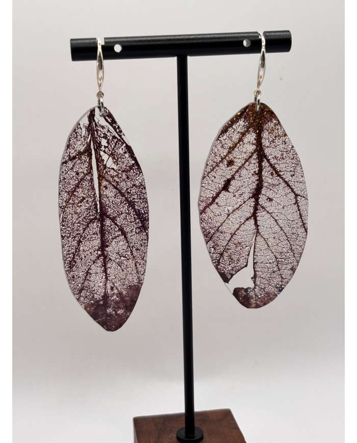 "EDICIÓN TRANSPARENCIA" PENDIENTES ARTESANOS DE HOJA