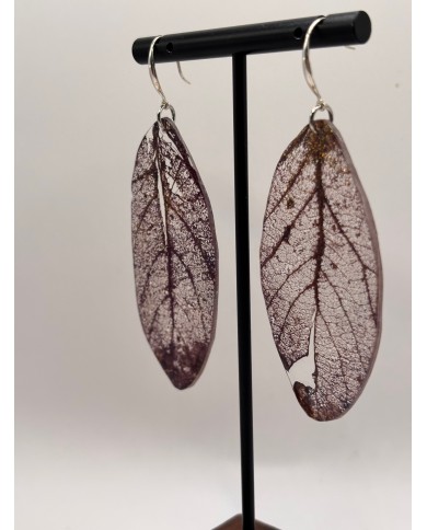 "EDICIÓN TRANSPARENCIA" PENDIENTES ARTESANOS DE HOJA