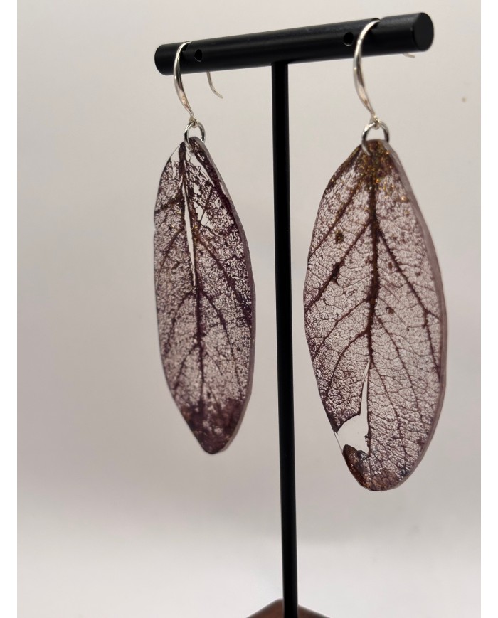 "EDICIÓN TRANSPARENCIA" PENDIENTES ARTESANOS DE HOJA