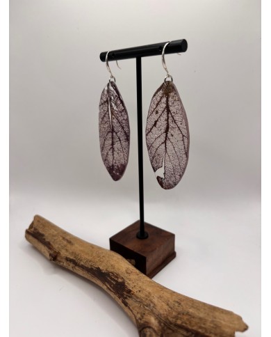 "EDICIÓN TRANSPARENCIA" PENDIENTES ARTESANOS DE HOJA