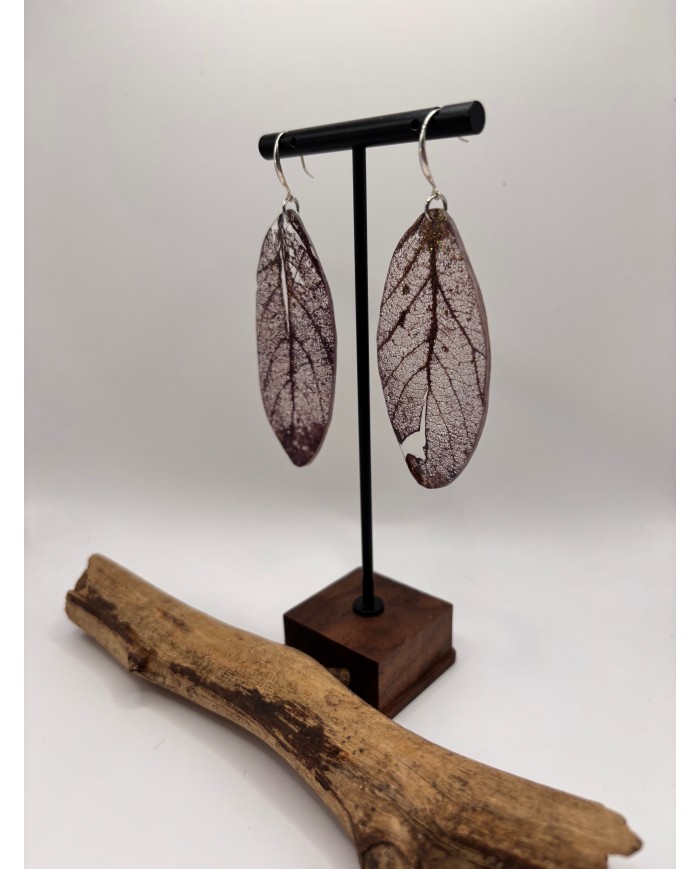 "EDICIÓN TRANSPARENCIA" PENDIENTES ARTESANOS DE HOJA