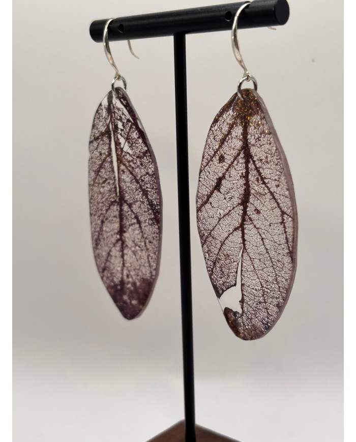 "EDICIÓN TRANSPARENCIA" PENDIENTES ARTESANOS DE HOJA