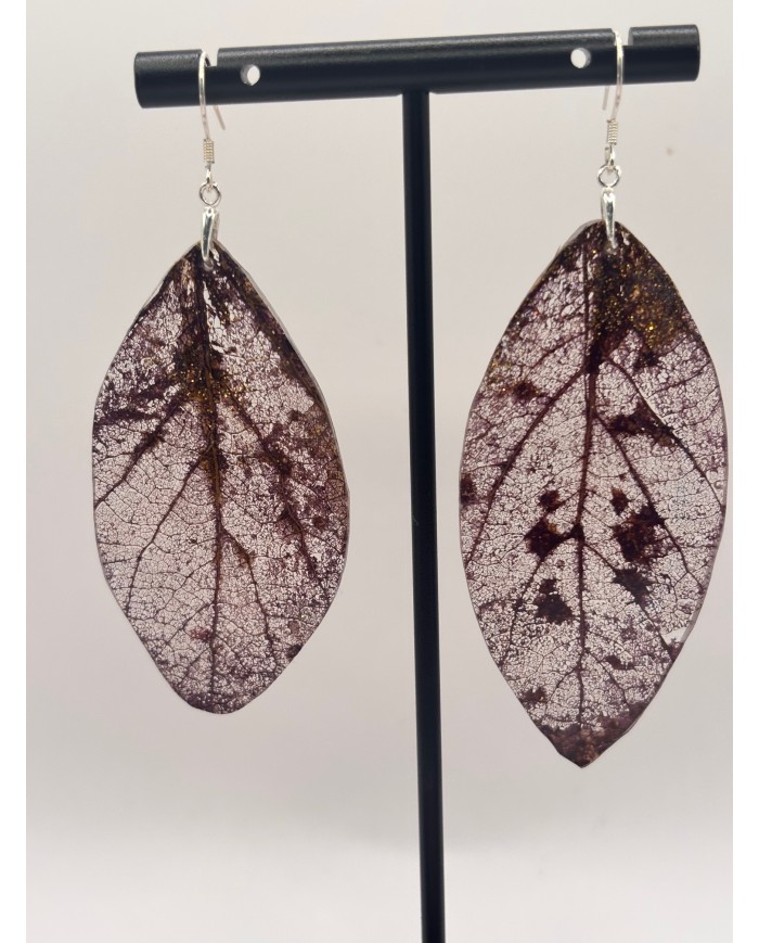 "EDICIÓN TRANSPARENCIA" PENDIENTES ARTESANOS DE HOJA NATURAL