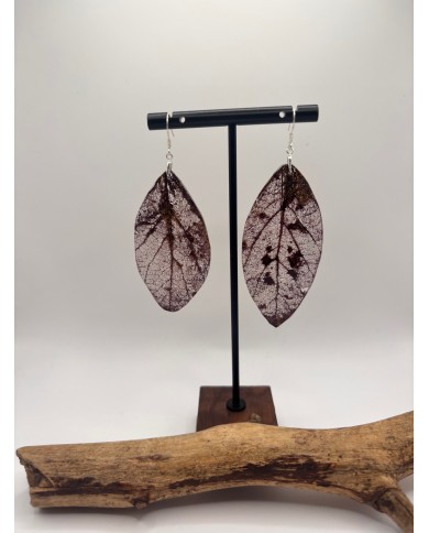 "EDICIÓN TRANSPARENCIA" PENDIENTES ARTESANOS DE HOJA NATURAL