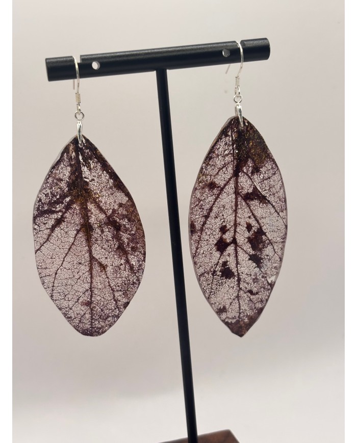 "EDICIÓN TRANSPARENCIA" PENDIENTES ARTESANOS DE HOJA NATURAL