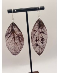 "EDICIÓN TRANSPARENCIA" PENDIENTES ARTESANOS DE HOJA NATURAL