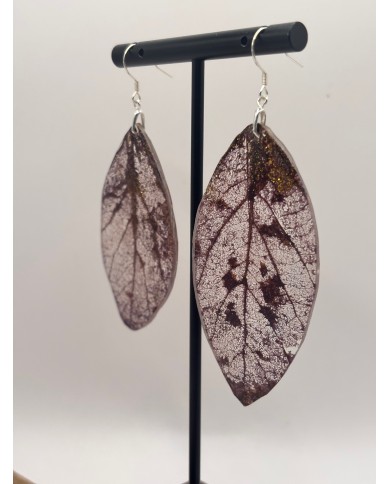 "EDICIÓN TRANSPARENCIA" PENDIENTES ARTESANOS DE HOJA NATURAL