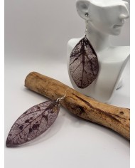 "EDICIÓN TRANSPARENCIA" PENDIENTES ARTESANOS DE HOJA NATURAL