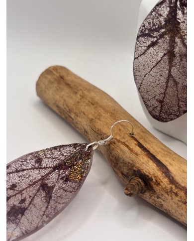 "EDICIÓN TRANSPARENCIA" PENDIENTES ARTESANOS DE HOJA NATURAL