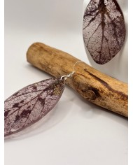 "EDICIÓN TRANSPARENCIA" PENDIENTES ARTESANOS DE HOJA NATURAL