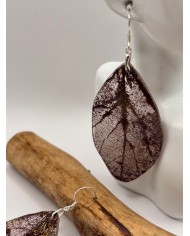 "EDICIÓN TRANSPARENCIA" PENDIENTES ARTESANOS DE HOJA NATURAL