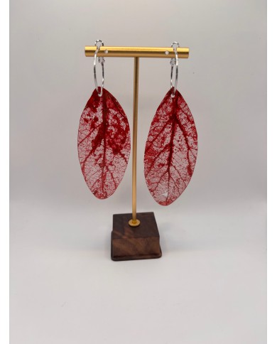 "EDICIÓN TRANSPARENCIA" PENDIENTES ARTESANOS DE HOJA NATURAL