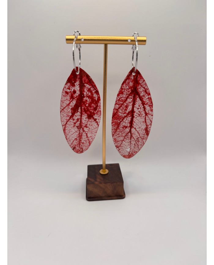 "EDICIÓN TRANSPARENCIA" PENDIENTES ARTESANOS DE HOJA NATURAL