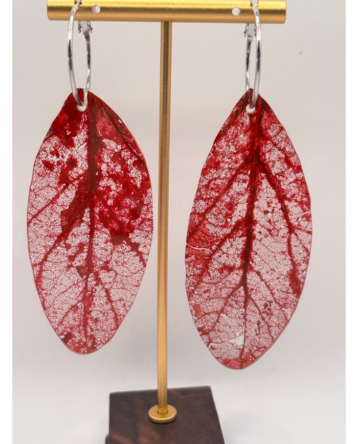 "EDICIÓN TRANSPARENCIA" PENDIENTES ARTESANOS DE HOJA NATURAL