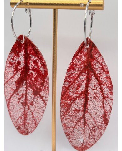 "EDICIÓN TRANSPARENCIA" PENDIENTES ARTESANOS DE HOJA NATURAL