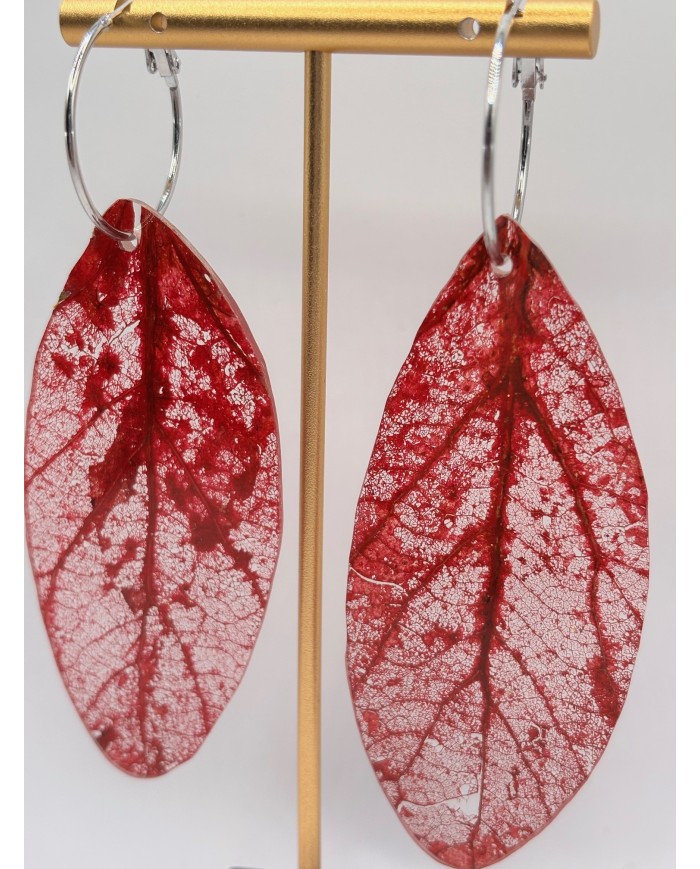 "EDICIÓN TRANSPARENCIA" PENDIENTES ARTESANOS DE HOJA NATURAL