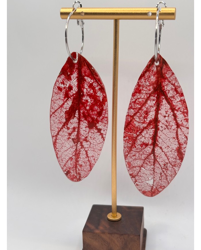 "EDICIÓN TRANSPARENCIA" PENDIENTES ARTESANOS DE HOJA NATURAL