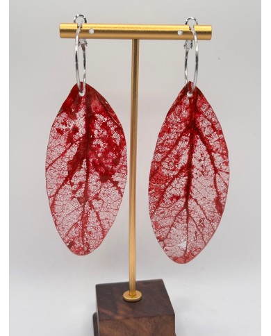 "EDICIÓN TRANSPARENCIA" PENDIENTES ARTESANOS DE HOJA NATURAL