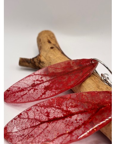 "EDICIÓN TRANSPARENCIA" PENDIENTES ARTESANOS DE HOJA NATURAL