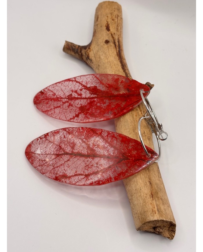 "EDICIÓN TRANSPARENCIA" PENDIENTES ARTESANOS DE HOJA NATURAL