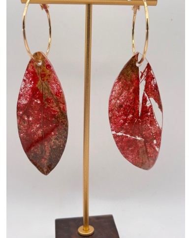 "EDICIÓN TRANSPARENCIA" PENDIENTES ARTESANOS DE HOJA