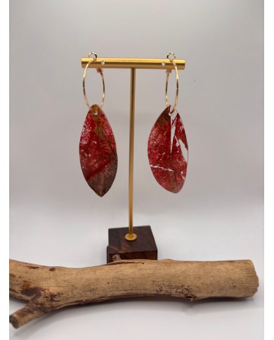 "EDICIÓN TRANSPARENCIA" PENDIENTES ARTESANOS DE HOJA