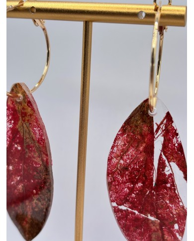 "EDICIÓN TRANSPARENCIA" PENDIENTES ARTESANOS DE HOJA