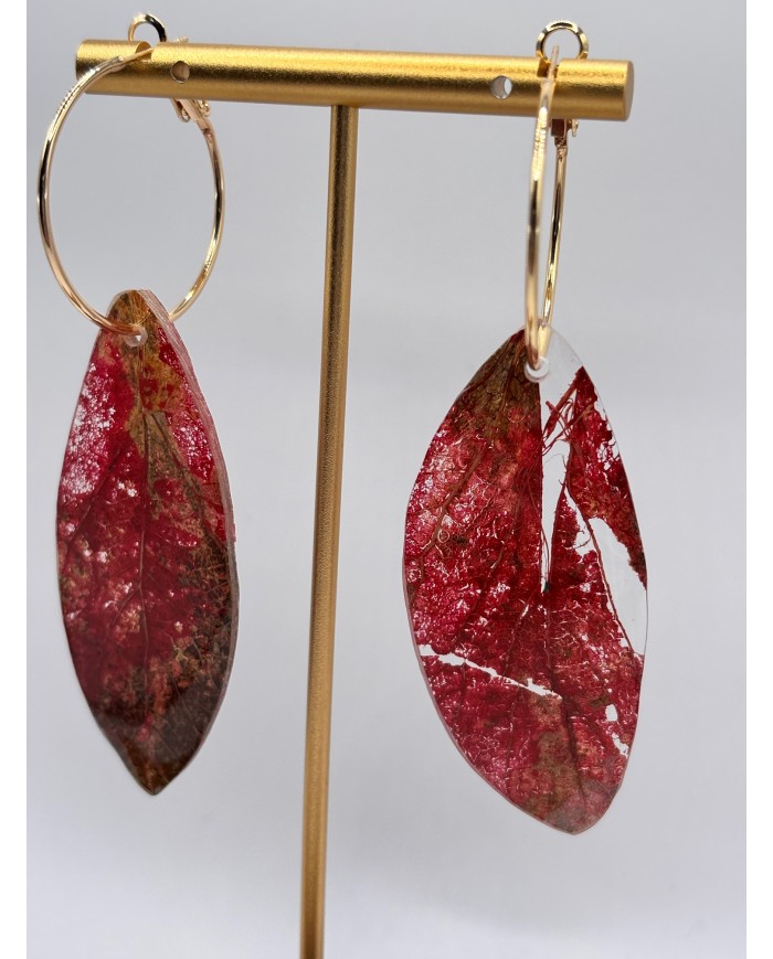 "EDICIÓN TRANSPARENCIA" PENDIENTES ARTESANOS DE HOJA