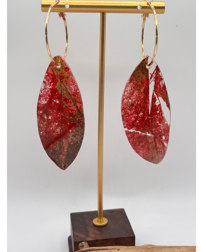 "EDICIÓN TRANSPARENCIA" PENDIENTES ARTESANOS DE HOJA