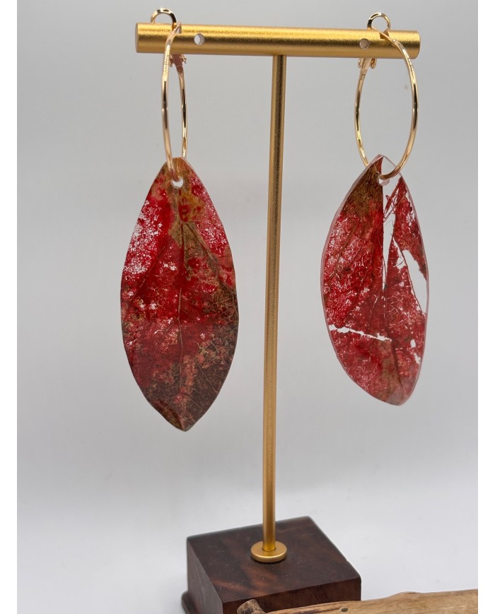 "EDICIÓN TRANSPARENCIA" PENDIENTES ARTESANOS DE HOJA