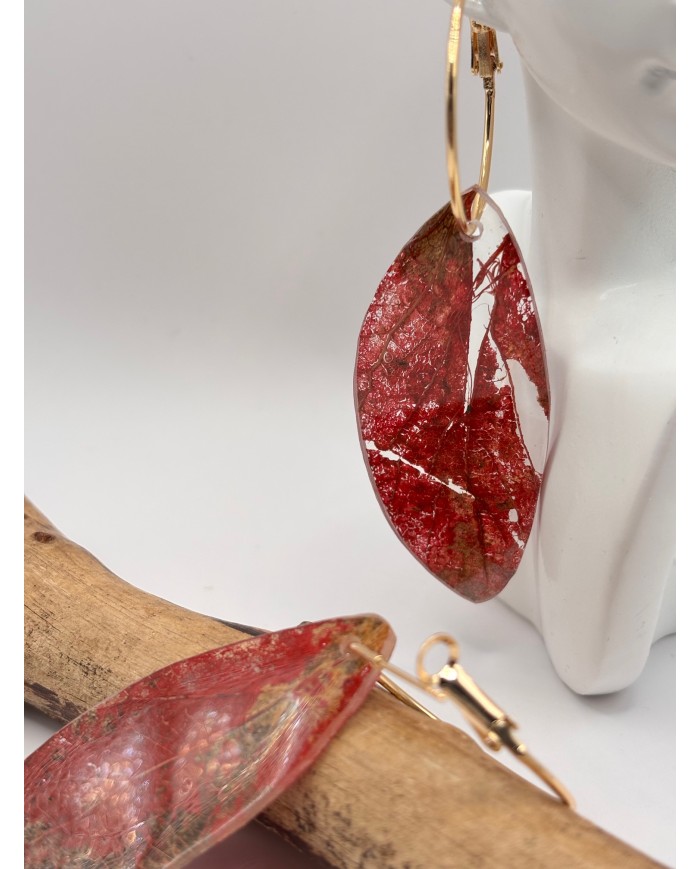 "EDICIÓN TRANSPARENCIA" PENDIENTES ARTESANOS DE HOJA