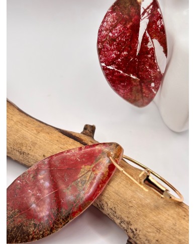 "EDICIÓN TRANSPARENCIA" PENDIENTES ARTESANOS DE HOJA