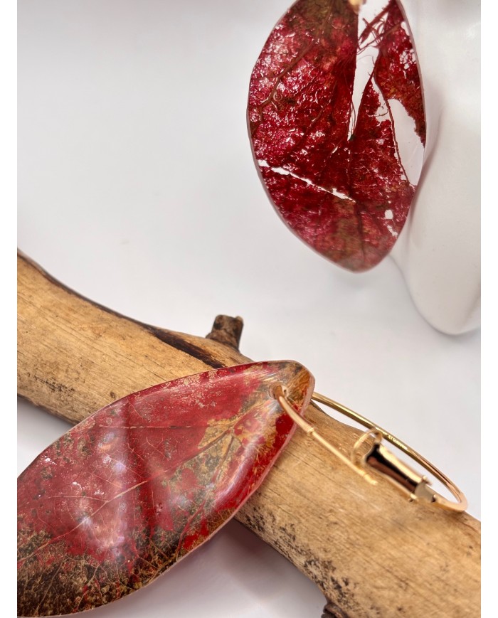 "EDICIÓN TRANSPARENCIA" PENDIENTES ARTESANOS DE HOJA