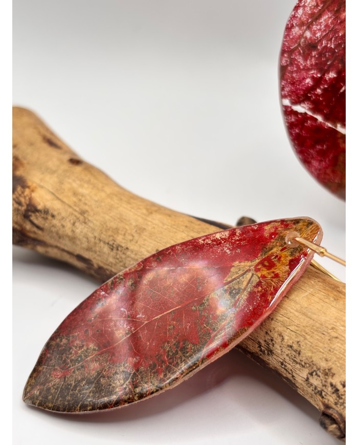 "EDICIÓN TRANSPARENCIA" PENDIENTES ARTESANOS DE HOJA