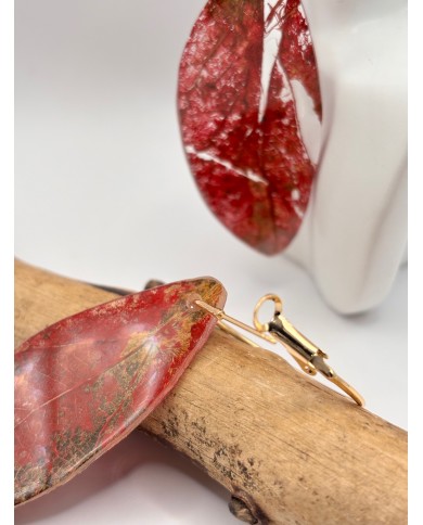 "EDICIÓN TRANSPARENCIA" PENDIENTES ARTESANOS DE HOJA