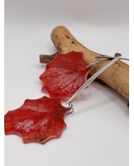 "EDICIÓN TRANSPARENCIA" PENDIENTES DE HOJA NATURAL