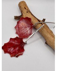 "EDICIÓN TRANSPARENCIA" PENDIENTES DE HOJA NATURAL