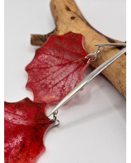 "EDICIÓN TRANSPARENCIA" PENDIENTES DE HOJA NATURAL