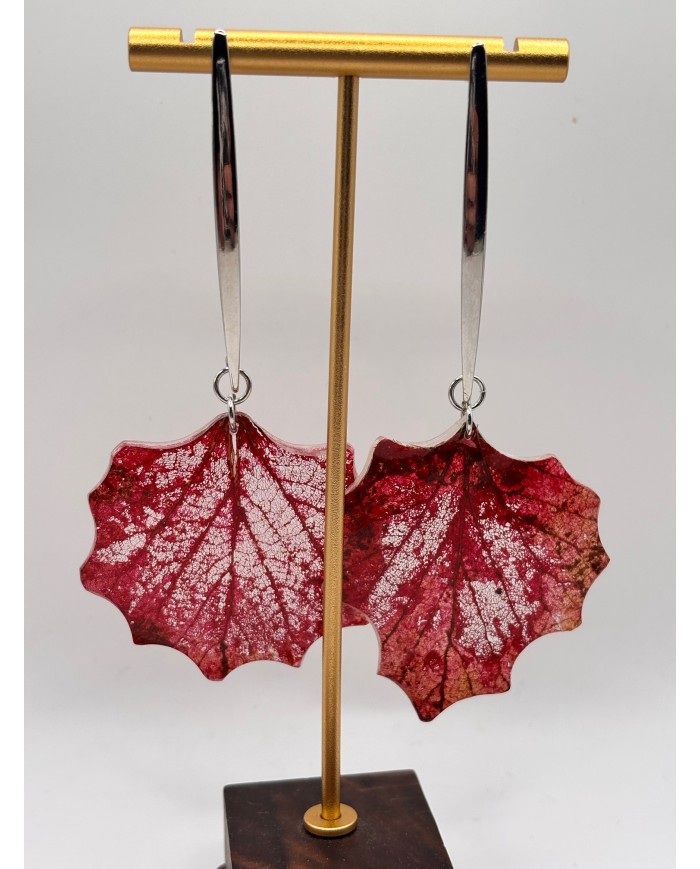 "EDICIÓN TRANSPARENCIA" PENDIENTES DE HOJA NATURAL