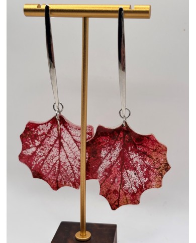 "EDICIÓN TRANSPARENCIA" PENDIENTES DE HOJA NATURAL