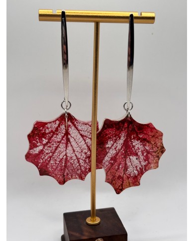 "EDICIÓN TRANSPARENCIA" PENDIENTES DE HOJA NATURAL