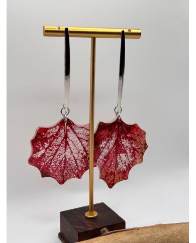 "EDICIÓN TRANSPARENCIA" PENDIENTES DE HOJA NATURAL