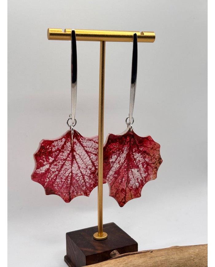 "EDICIÓN TRANSPARENCIA" PENDIENTES DE HOJA NATURAL